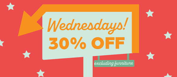 Wednesday 30% off Storewide Sale