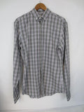 Calvin Klein Men's Extreme Slim Fit Shirt Plaid Purple Black White | Size 15 34/35