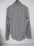 Calvin Klein Men's Extreme Slim Fit Shirt Plaid Purple Black White | Size 15 34/35