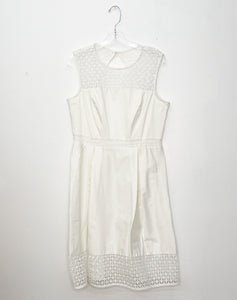 Calvin Klein Ivory Eyelet Sundays Dress Size 12