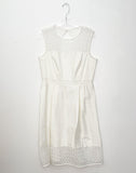 Calvin Klein Ivory Eyelet Sundays Dress Size 12
