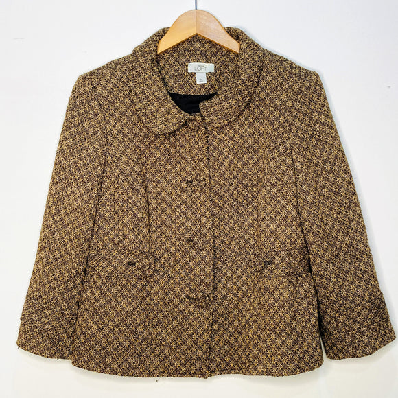 Ann Taylor Loft Printed Peacoat | Size 12