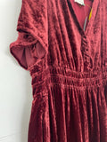 New Wine Velvet Dress by Anthropologie Plus Size 1X