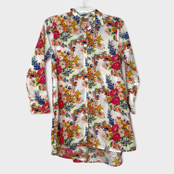 Tulip Spring Van Gho Floral Blouse Small