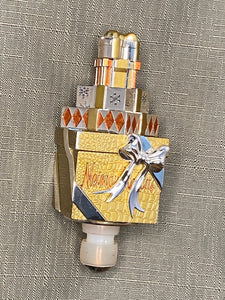 Neiman Marcus Holiday Christmas Wine Bottle Stopper Stack of Gift Wrapped Boxes
