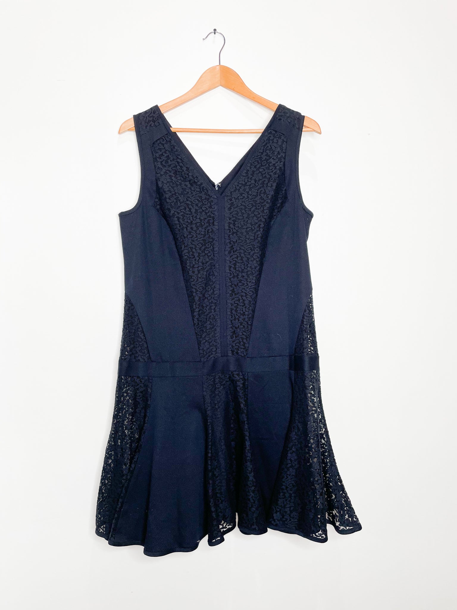 ann taylor navy blue dress