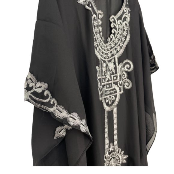 Black Sheer Kaftan Dress