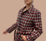 Vintage Vesti Mod Coat Plaid Herringbone Jacket Size 12