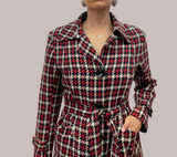 Vintage Vesti Mod Coat Plaid Herringbone Jacket Size 12