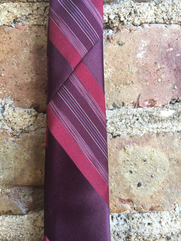 Givenchy Purple and Red Silk Tie