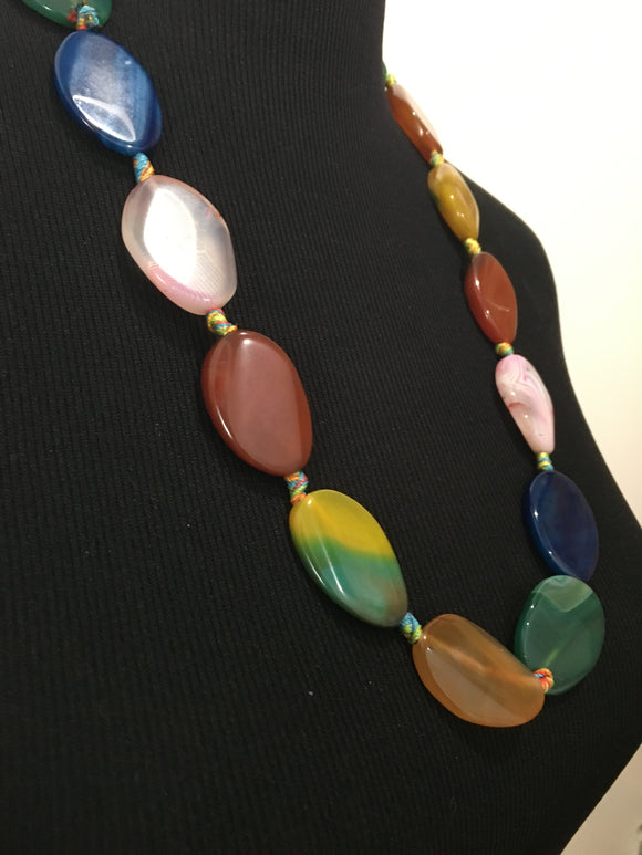 Glass Colored Statement Necklace