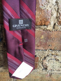 Givenchy Purple and Red Silk Tie