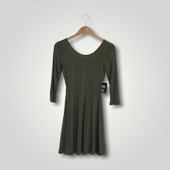 Express Olive Green Dress / XS